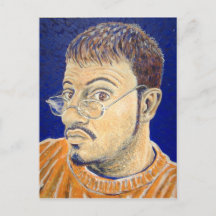 Mark E Westerfield Self Portrait Orange White Blue