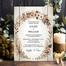 Mark Garden Floral Spring Wood Boho Rustic Wedding
