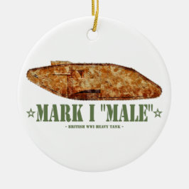 Mark I Male Weltkrieg Erster britischer Schwerpunk Keramik Ornament