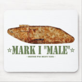 Mark I Male Weltkrieg Erster britischer Schwerpunk Mousepad (Vorne)
