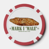 Mark I Male Weltkrieg Erster britischer Schwerpunk Pokerchips (Rückseite)