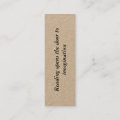 Mark-Karte buchen - Ich lese dieses Buch Telefonnummerkarte (Rückseite)