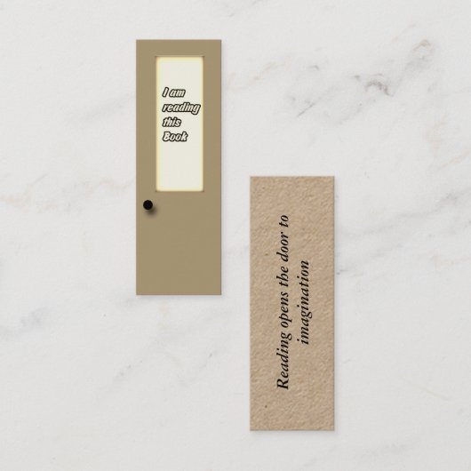 Mark-Karte buchen - Ich lese dieses Buch Telefonnummerkarte (Vorne/Hinten)