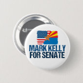 Mark Kelly für Senat 2022 Wahlflagge von Arizona Button (Vorne & Hinten)