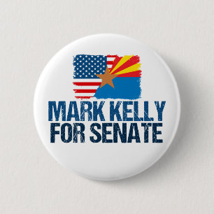 Mark Kelly für Senat 2022 Wahlflagge von Arizona Button