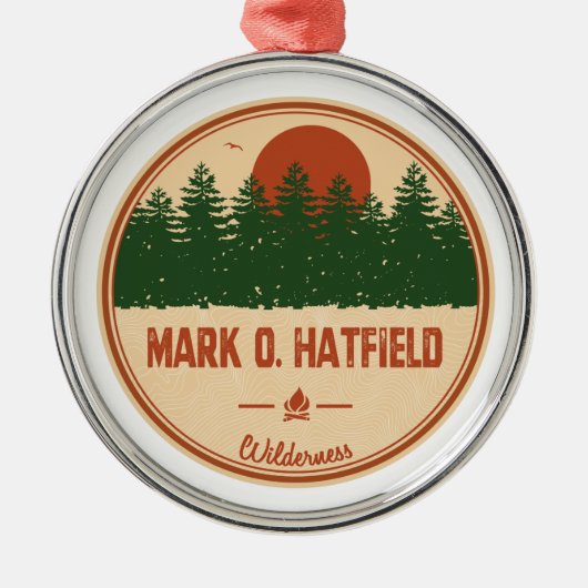Mark O. Hatfield Wilderness Ornament Aus Metall (Vorne)