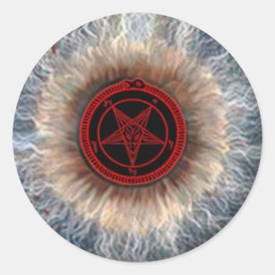 MARK of the DEVIL EYEBALL Runder Aufkleber