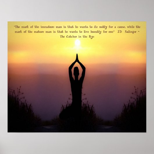 "Mark of the Mature Man" Catcher in der Roggendruc Poster (Vorne)