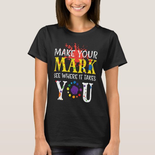 Mark Paint Splash International Dot Day Kids T-Shirt (Vorderseite)