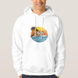 Mark Retro-Sonnenuntergang-Name-Design Hoodie