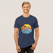 Mark Retro Sunset Name Design Tri-Blend Shirt (Vorderseite voll)