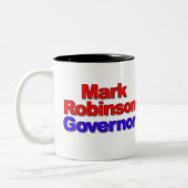 Mark Robinson für Gouverneur 2024 Zweifarbige Tasse (Links)