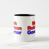 Mark Robinson für Gouverneur 2024 Zweifarbige Tasse (Mittel)