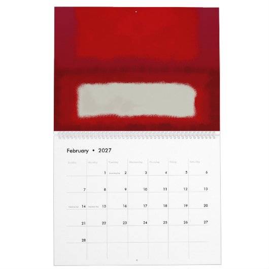 Mark Rothko Kunst im digitalen Stil Kalender (Feb 2027)