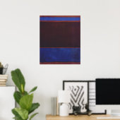 Mark Rothko - Nr. 3 (Hellblau, Braun, Dunkelblau Poster (Heimbüro)
