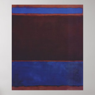 Mark Rothko - Nr. 3 (Hellblau, Braun, Dunkelblau Poster
