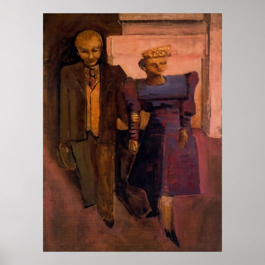 Mark Rothko - Ohne Titel (Stehender Mann und Frau) Poster (Vorne)