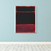 Mark Rothko - Schwarz in Deep Red - 1957 Leinwanddruck (Insitu (Holzboden))