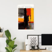 Mark Rothko Stil Fette Schwarz und Gelbe Abstrakti Poster (Heimbüro)