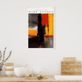Mark Rothko Stil Fette Schwarz und Gelbe Abstrakti Poster (Küche)