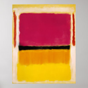 Mark Rothko - Violett, Schwarz, Orange, Gelb auf W Poster