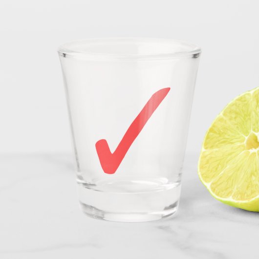 Mark Shot Glass - Fett & Graphic Karo Schnapsglas (Vorderseite)