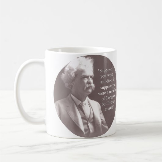 Mark Twain auf Kongreß Kaffeetasse (Links)