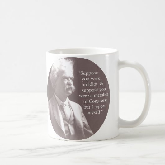 Mark Twain auf Kongreß Kaffeetasse (Rechts)