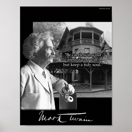 Mark Twain: Benutzerdefiniertes Design mit verschi Poster (Vorne)