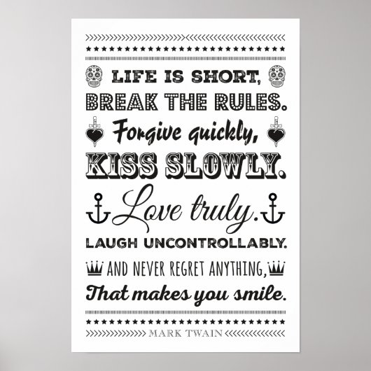 Mark Twain - Break the Rules Poster (Vorne)