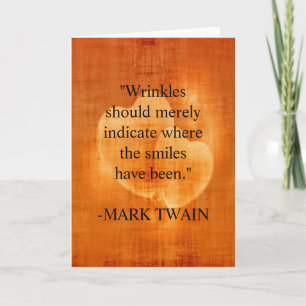 Mark Twain Geburtstagsangebot mit Herz Karte