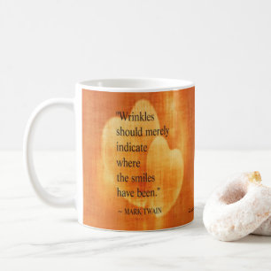 Mark Twain Geburtstagszitat mit Herzen Kaffeetasse