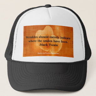 Mark Twain Geburtstagszitat mit Herzen Truckerkappe