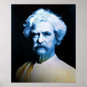 Mark Twain in Blue Poster (Vorne)