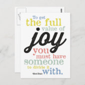 Mark Twain - Joy Postkarte (Vorne/Hinten)