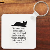 Mark Twain Katzen Zitat Schlüsselanhänger (Rückseite)