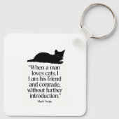Mark Twain Katzen Zitat Schlüsselanhänger (Rückseite)