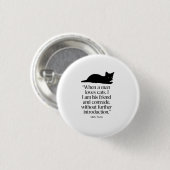 Mark-Twain-Katzenzitat-Button Button (Vorne & Hinten)