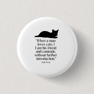 Mark-Twain-Katzenzitat-Button Button