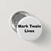 Mark Twain-Leben - besonders angefertigt Button (Vorne & Hinten)