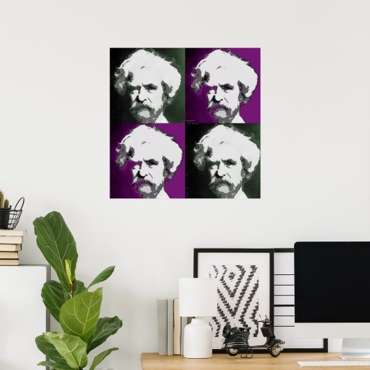 Mark Twain Pop Art Print Poster (Heimbüro)