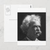 Mark Twain-Portrait Postkarte (Vorne/Hinten)
