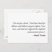 Mark Twain Postkarte (Vorne/Hinten)