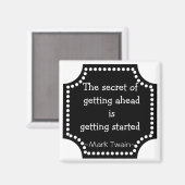 Mark Twain-Quotation - Inspiration Magnet (Vorderseite/Rückseite)
