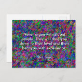 Mark Twain Quote Postcard Postkarte (Vorne/Hinten)