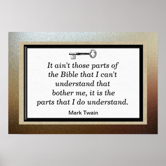 Mark Twain Quotes Poster (Vorne)