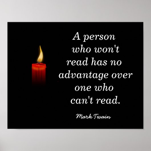 Mark Twain Reading zitiert - Print Poster (Vorne)