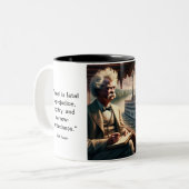 Mark Twain Tasse für Zitat (Vorderseite Links)