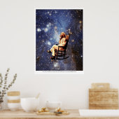 Mark Twain und seine Katze Poster (Küche)