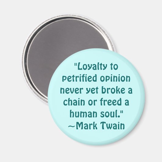 Mark Twain versteinerte Schlusskurse Magnet (Vorderseite/Rückseite)